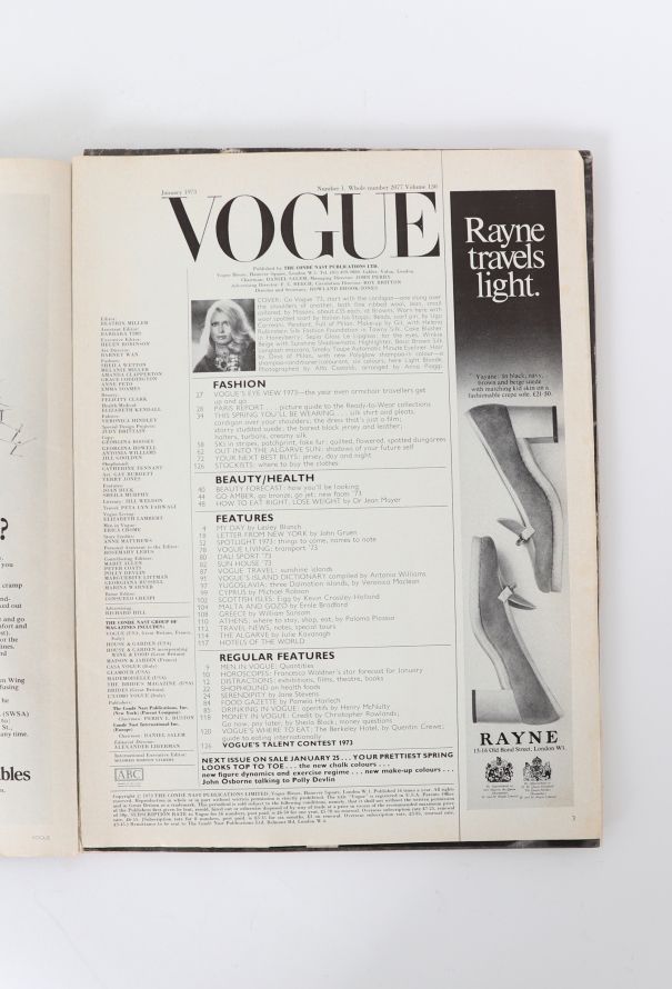 VOGUE UK 1973 Ingmari Lami Cover Set - 5 VOGUE UK 1973 Ingmari Lami Cover Set - 5