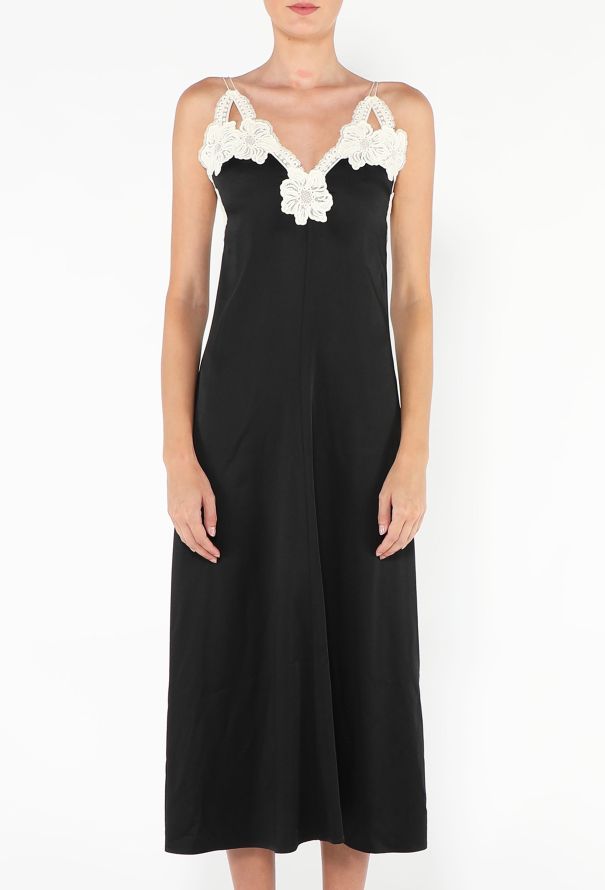 Jil Sander 2023 Guipure Trim Slip Dress - 2
