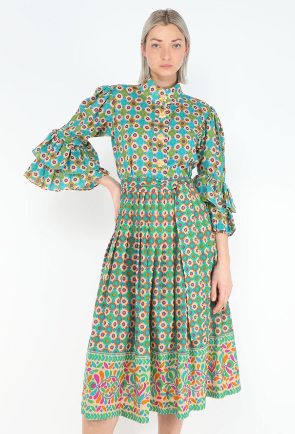 Saint Laurent Rare F/W 1990 Graphic Peasant Ensemble - 1