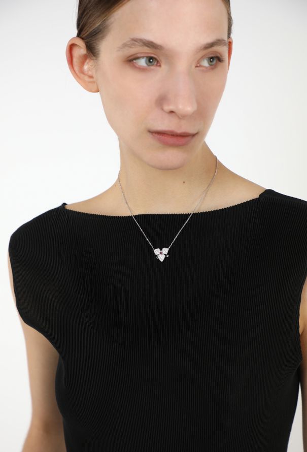 Cartier 18K White Gold Caresse d'Orchidée Necklace - 5