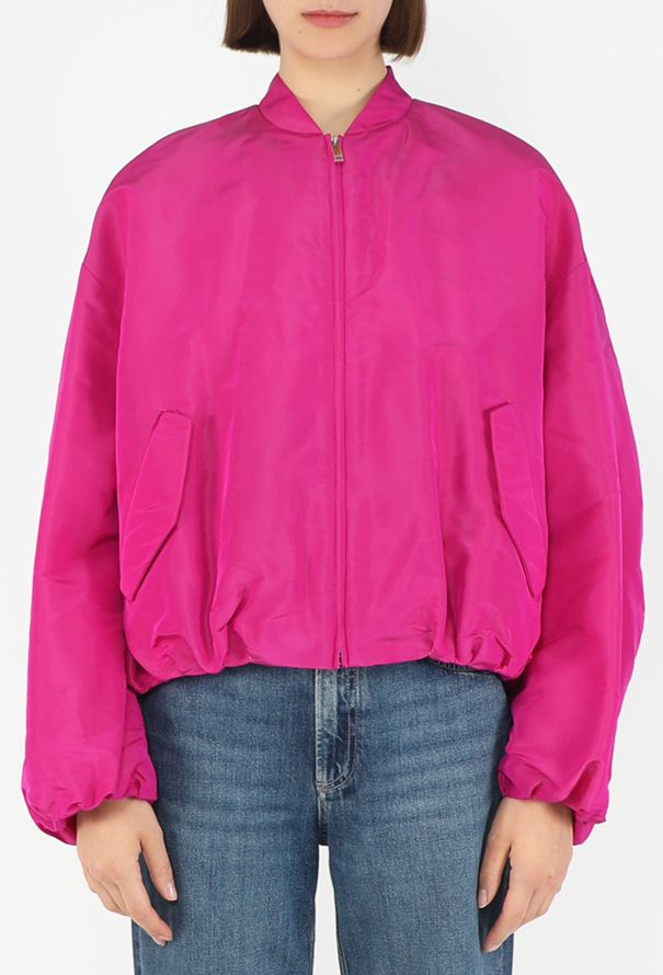 Valentino S/S 2022 Silk Faille Bomber Jacket - 4