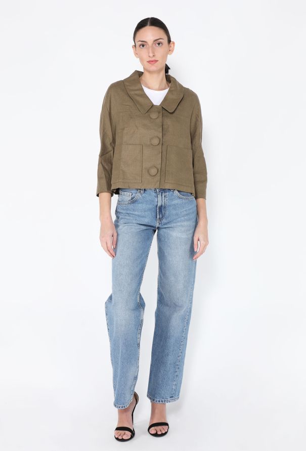 Chloé 2006 Cropped Linen Jacket - 2