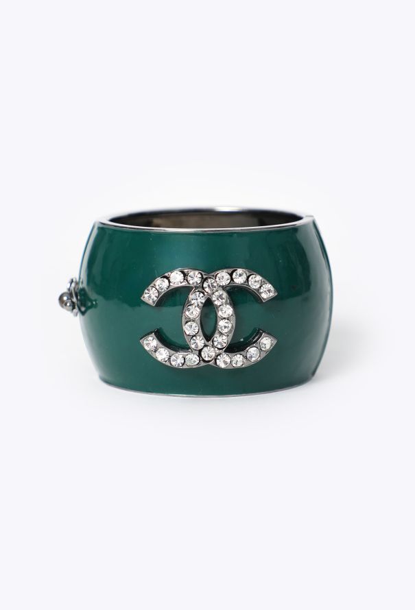 Chanel Strass 'CC' Gripoix Cuff - 1