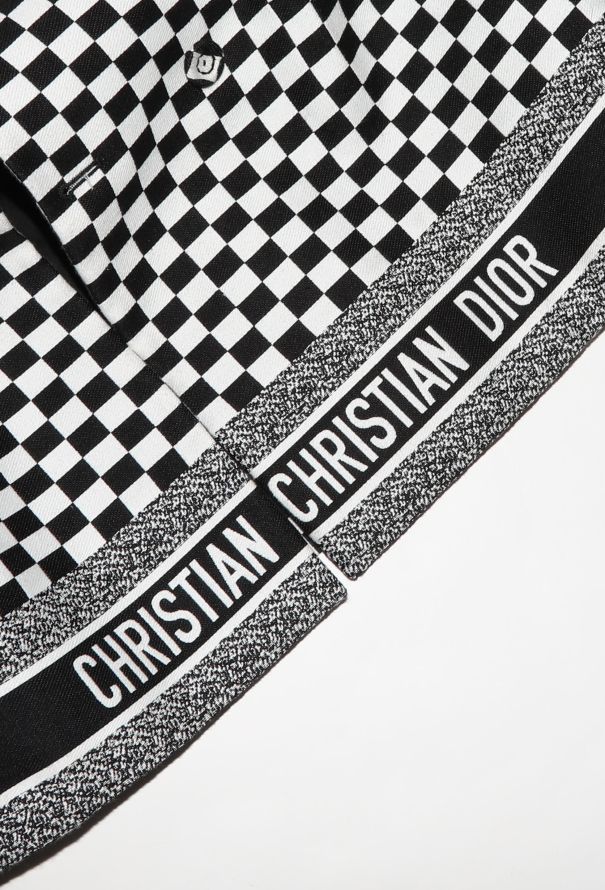 Dior S/S 2018 Checkered Bar Jacket Ensemble - 10