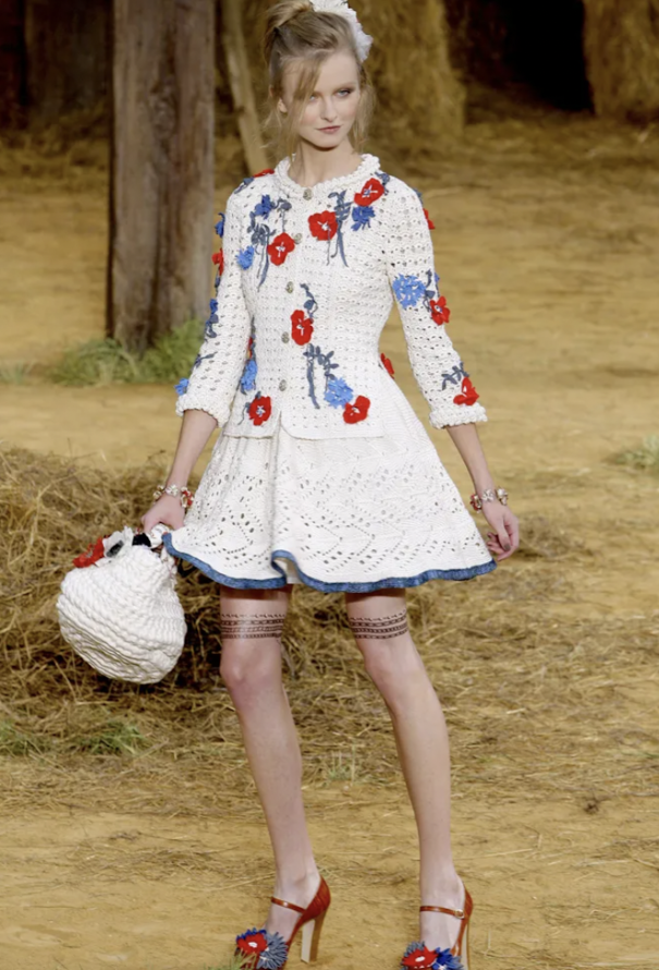 S/S 2010 Silk Crochet Dress, Authentic & Vintage