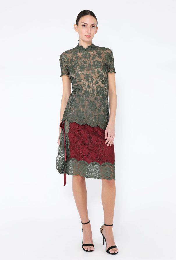 Valentino '80s Antique Lace Ensemble - 1