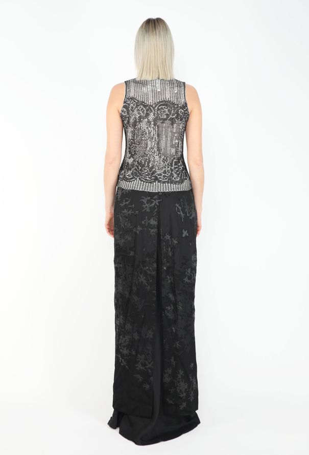 Dries Van Noten Spring 1999 Distressed Jacquard Ensemble - 9