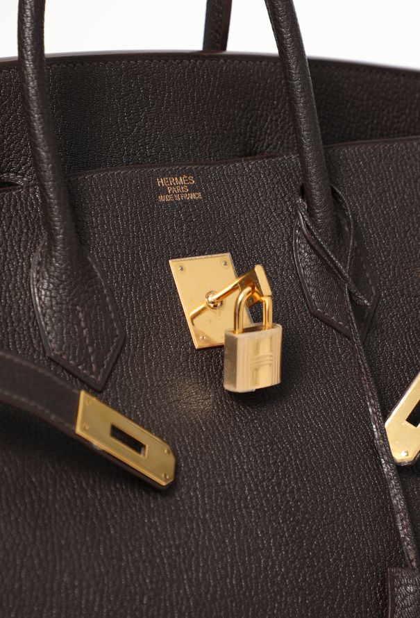Hermès Ebène Mysore HAC Birkin 35 - 13 Hermès Ebène Mysore HAC Birkin 35 - 13