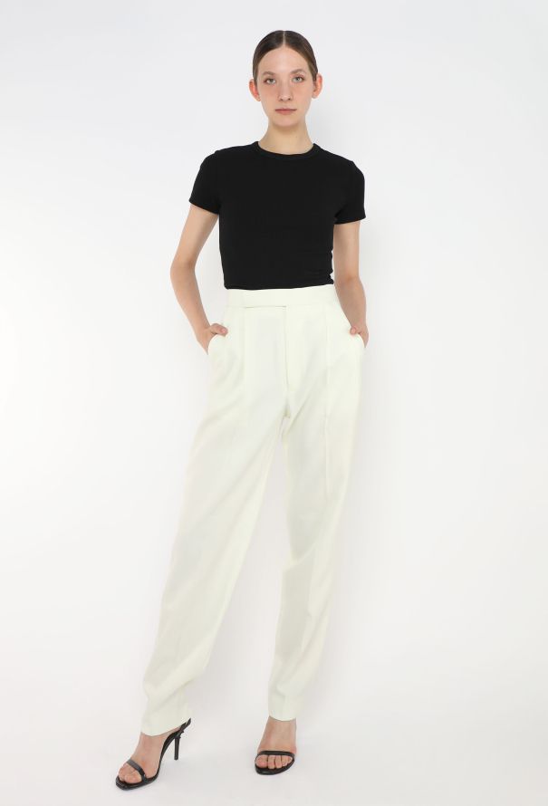 Céline 2012 Tapered Twill Trousers - 1 Céline 2012 Tapered Twill Trousers - 1