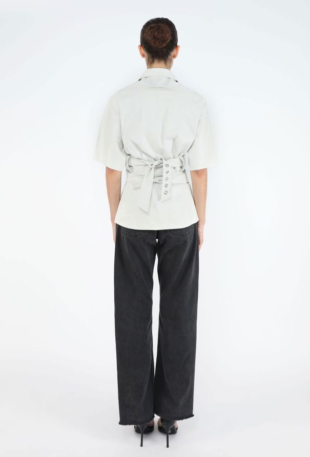 Céline F/W 2017 Belted Lambskin Shirt - 2