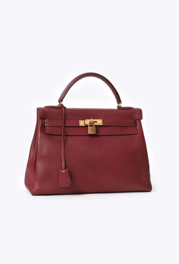 Hermès Vintage Rouge H Clémence Kelly Retourné 32 - 4