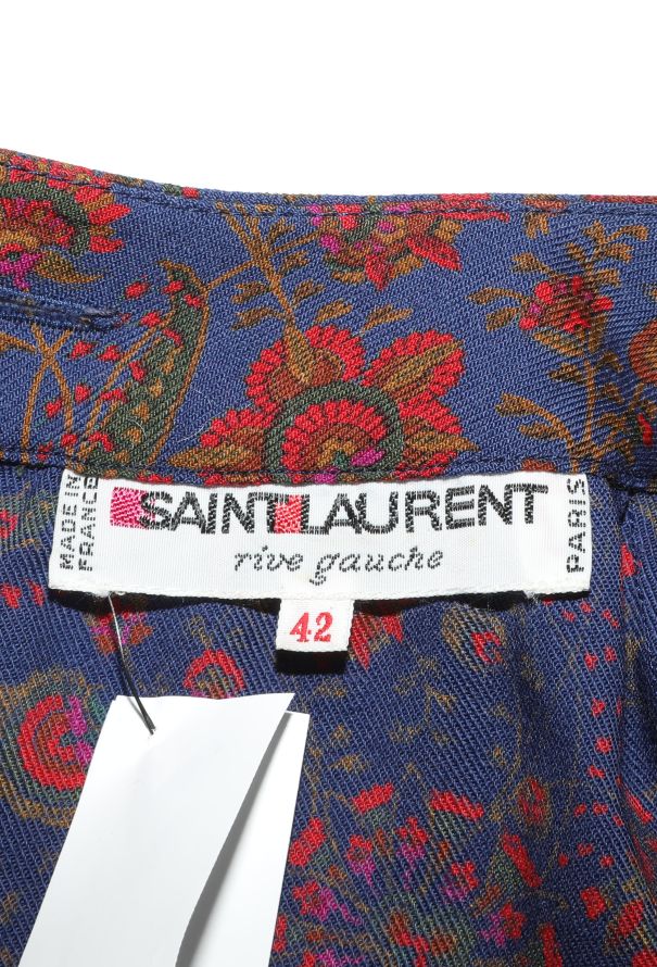 Saint Laurent F/W 1986 Floral Printed Dress - 6