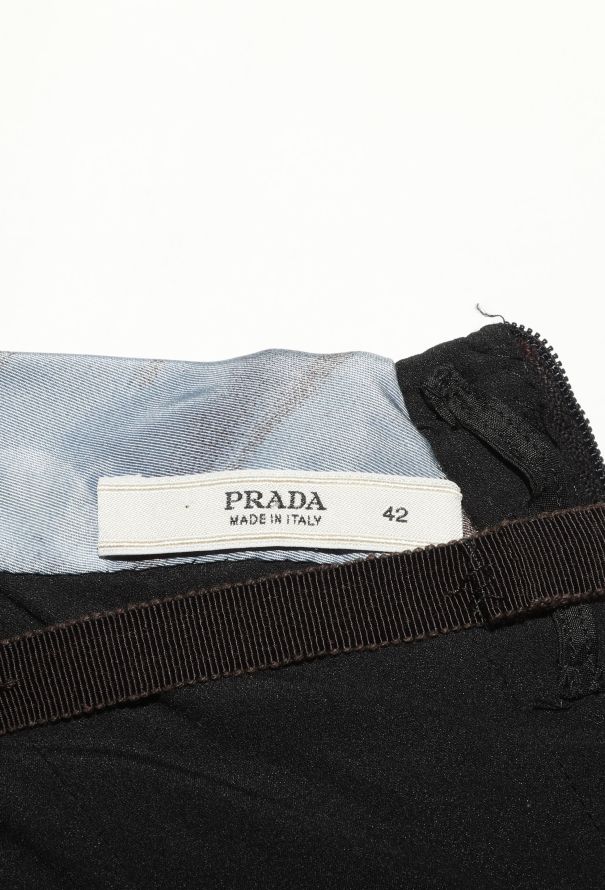 Prada S/S 2005 Feather Print Silk Dress - 6