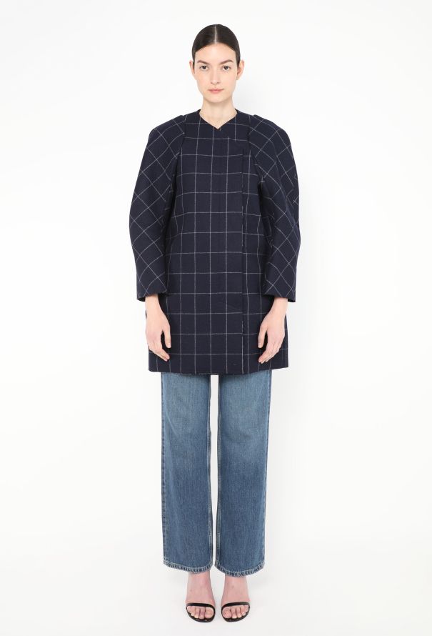 Jacquemus F/W 2014 Checkered Felt Peacoat - 5 Jacquemus F/W 2014 Checkered Felt Peacoat - 5
