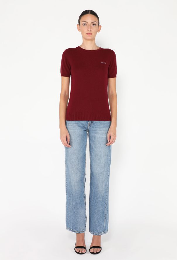 Miu Miu S/S 2025 Burgundy Knit Top - 3