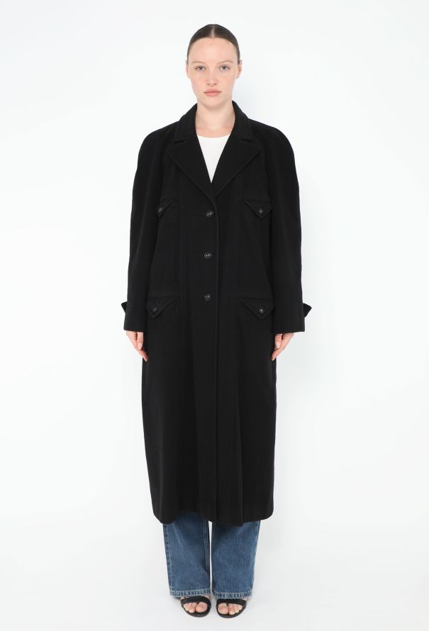 Chanel 1997 Belted Cashmere 'CC' Coat - 4