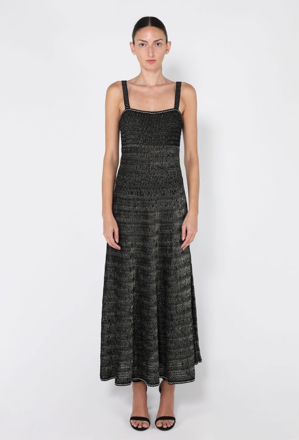 Chanel Metallic Crochet Dress & Cardigan Ensemble, 2018 - 5