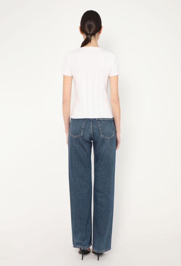 Chanel 2021 Pointelle Ribbed 'CC' Top - 5 Chanel 2021 Pointelle Ribbed 'CC' Top - 5