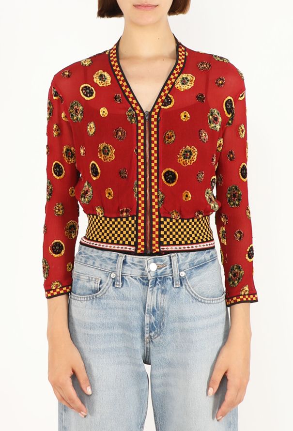 Jean Paul Gaultier Embroidered Chiffon Top, 2001 - 1
