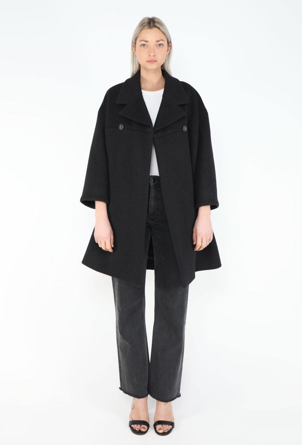 Balenciaga Felted Notched Oversized Coat - 2