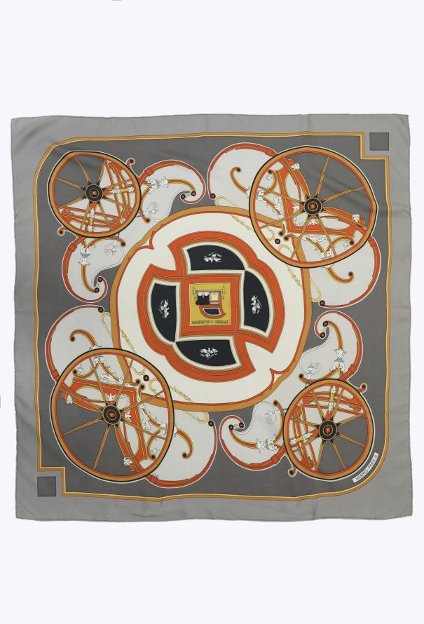 Hermès 1981 'Washington's Carriage' 90cm Silk Carré - 1