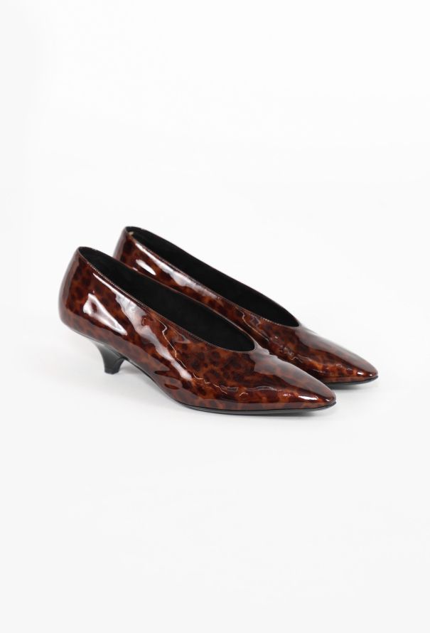 Loro Piana 2023 Patent Calfskin Rebecca Pump - 2