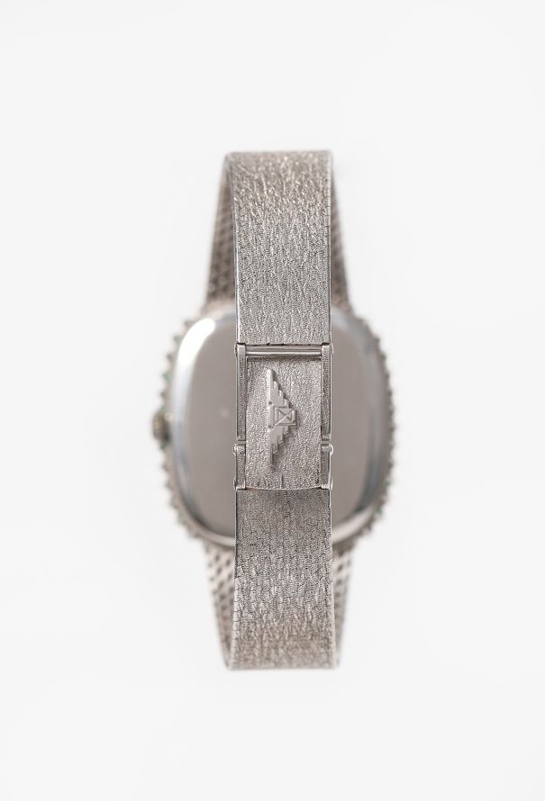 Longines 18k White Gold, Diamond & Emerald Joaillerie Watch, 1974 - 5