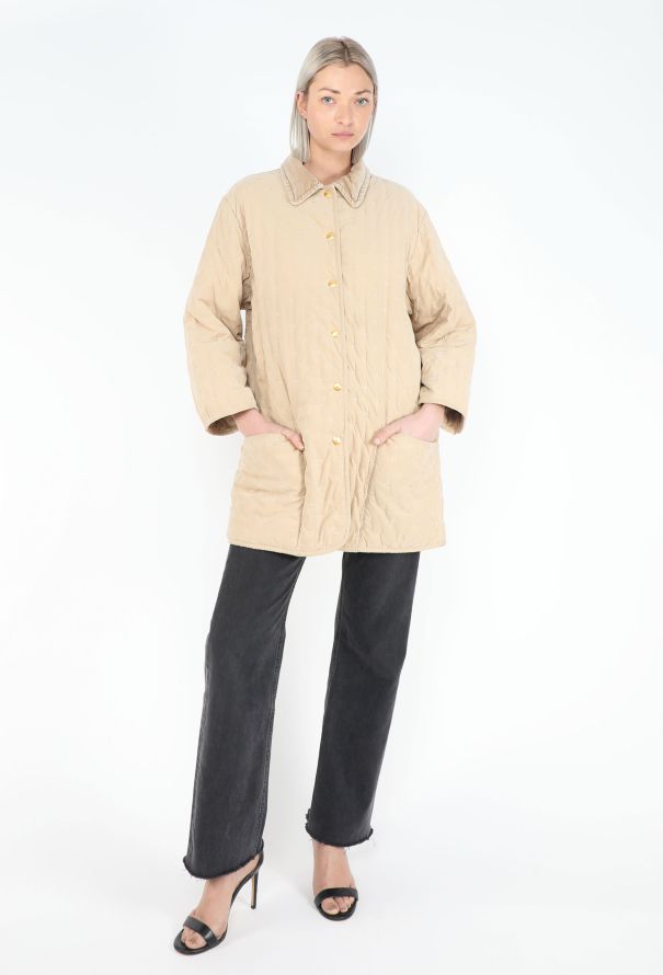 Hermès Vintage Quilted Car Coat - 4