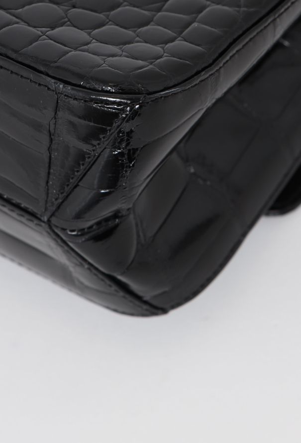 Chanel Black Alligator 2.55 Jumbo Flap Bag - 10