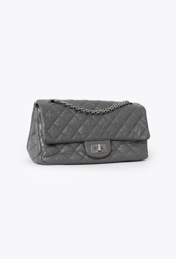 Chanel Grey 2.55 Medium Flap Bag - 3 Chanel Grey 2.55 Medium Flap Bag - 3