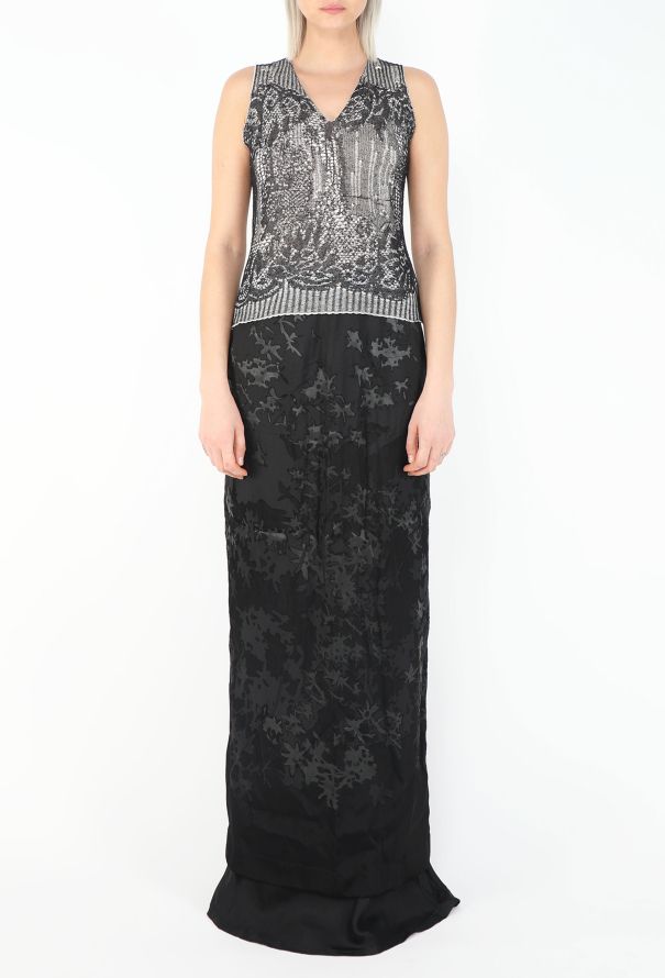 Dries Van Noten Spring 1999 Distressed Jacquard Ensemble - 3