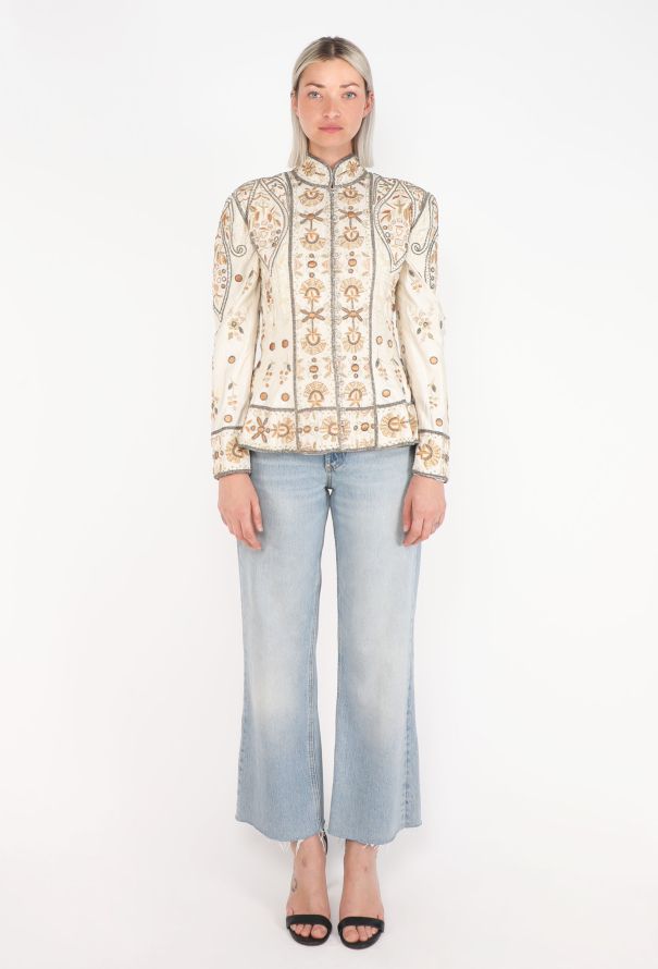 Hand-Embroidered Silk Jacket, 1990s - 2