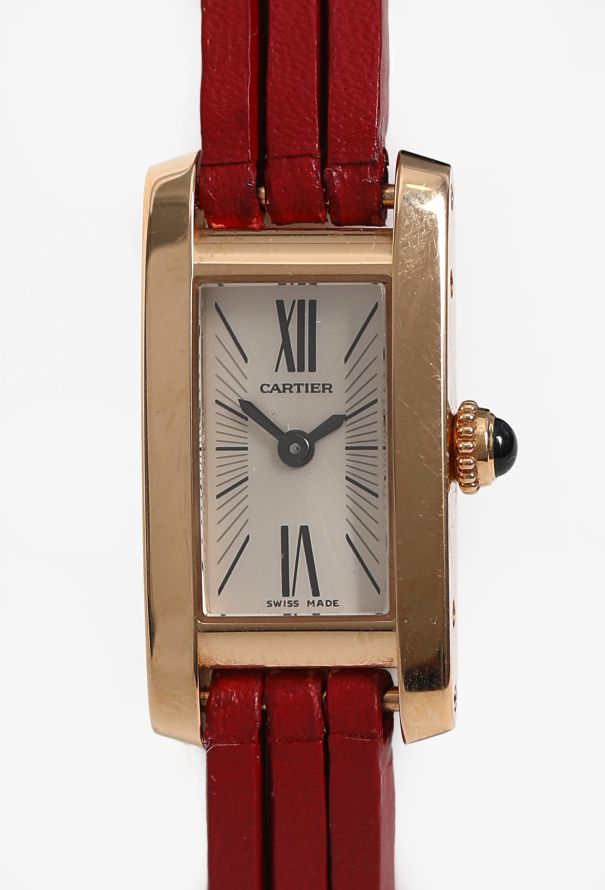 Cartier 18k Rose Gold Tank Mini Allongée Watch - 3