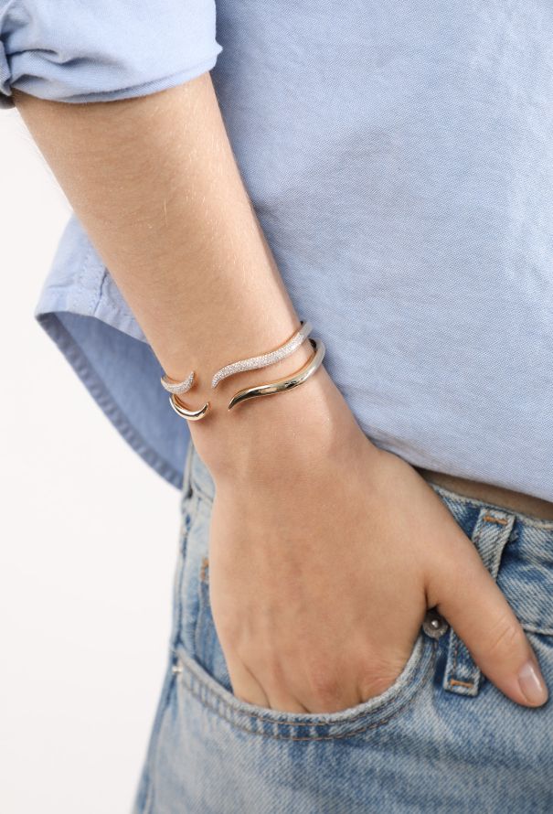 Modern Fine Jewelry Stephanie Gottlieb Ivy Gold Wave Cuff - 6