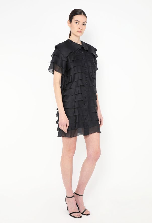 Christian Lacroix '90s Tiered Ruffle Silk Dress - 3