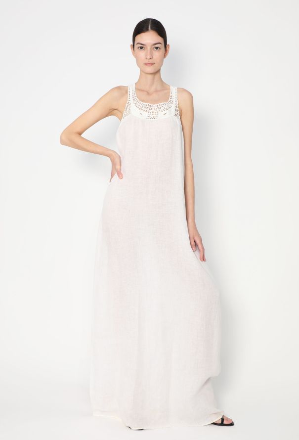 Linen Halter Maxi Dress - 1