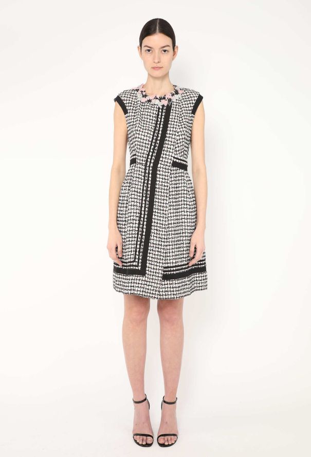 Chanel S/S 2010 Floral Trim Tweed Dress - 1