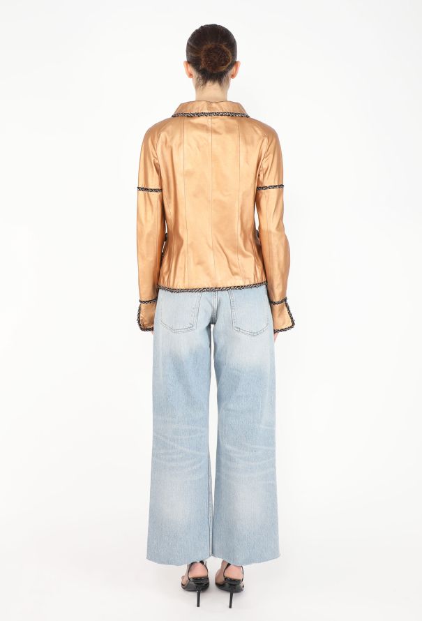 Chanel 2005 Metallic Lambskin Jacket - 5