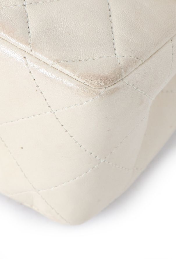 Chanel White Mini Square Timeless Bag - 7