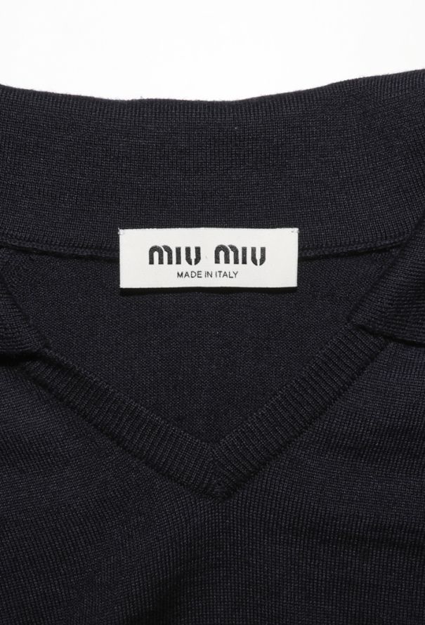 Miu Miu Logo Polo Sweater, S/S 2026 - 5