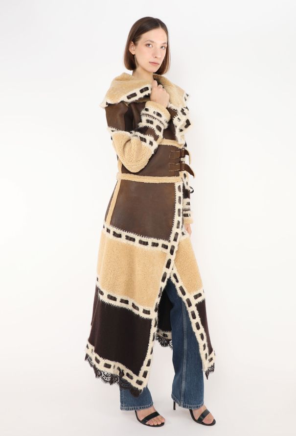 Dior COLLECTOR F/W 2005 Patchwork Shearling Coat - 6 Dior COLLECTOR F/W 2005 Patchwork Shearling Coat - 6