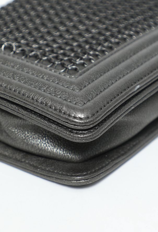 Chanel Metallic Chainmail Boy Clutch - 10