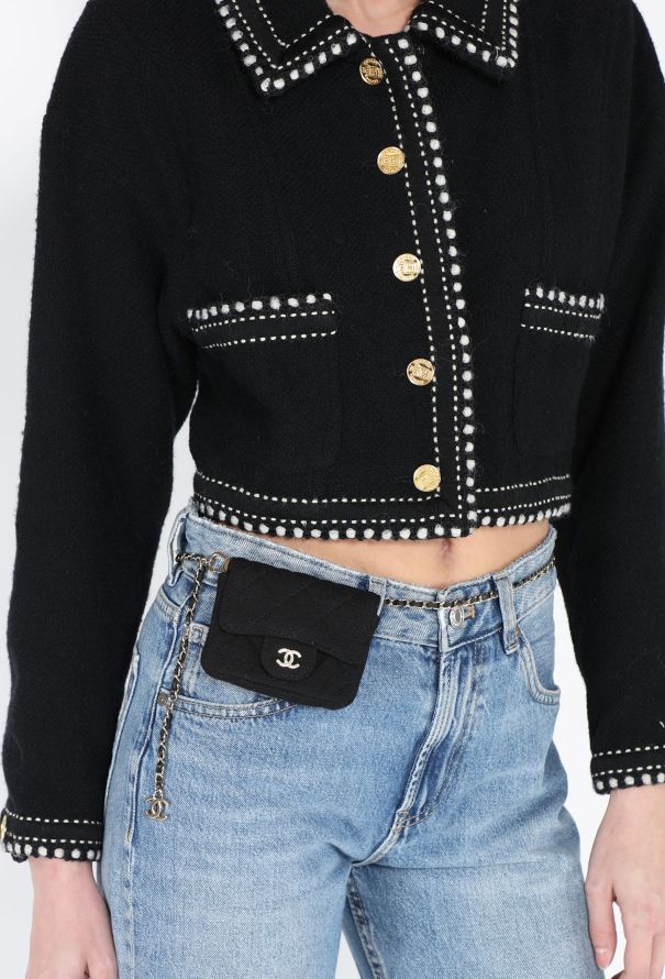 Chanel 2020 Classic Jersey Quilted Belt Bag - 1