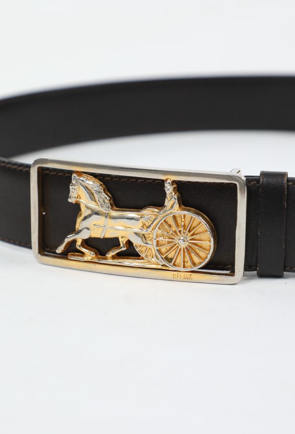Céline Vintage Calèche Leather Belt - 3