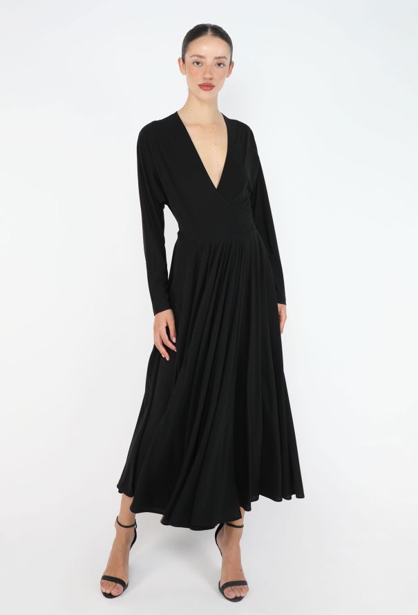Norma Kamali Jersey Wrap Dress, 1980s - Exquisite Vintage | ReSee