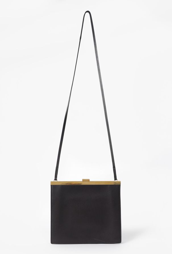 Céline Mini Leather Clasp Bag Brown - 4