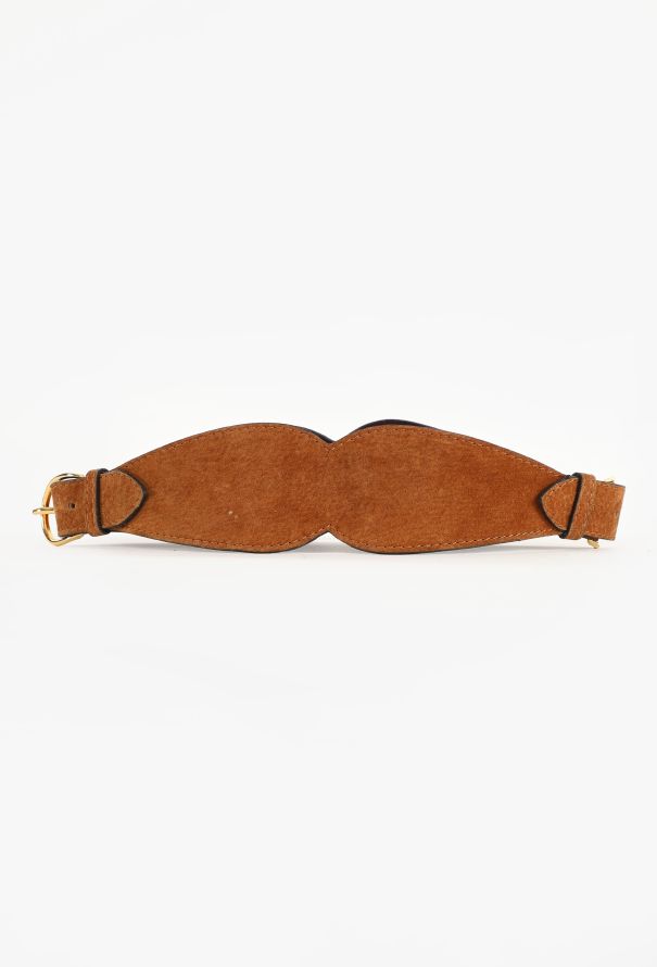 Saint Laurent Studded Suede Belt, Attributed to 1990s YSL - 4