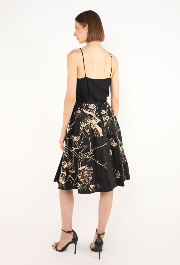 Dries Van Noten Floral Embroidered Flared Skirt - 4