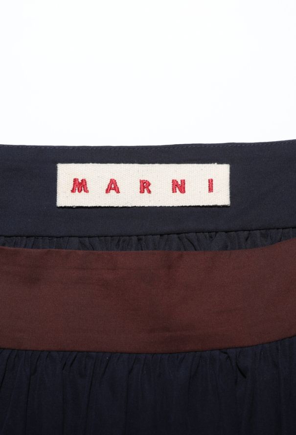Marni Flared Cotton Belted Skirt - 6