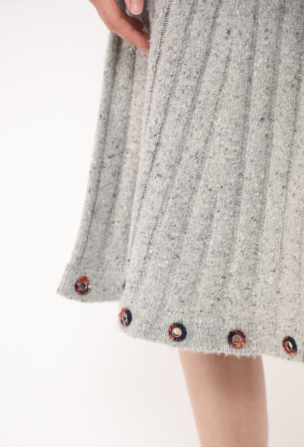 Chanel F/W 2016 Cashmere Eyelet Trim Dress - 4